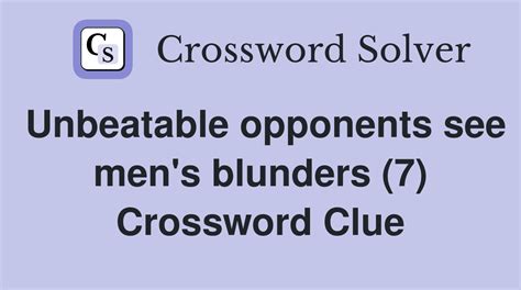 blunder krydsord|BLUNDER Crossword Clue